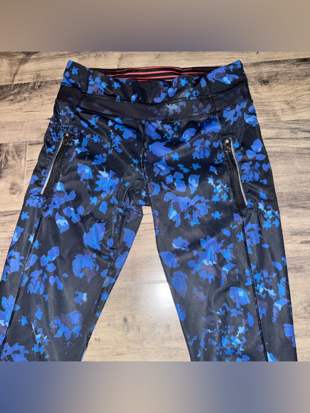 Lululemon Fast and Free High Rise Tight Blue Camo Print 5 Pocket Sz 6 - Picture 13 of 15